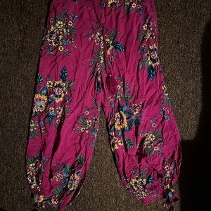 Anthropologie Multicolor Floral Pants